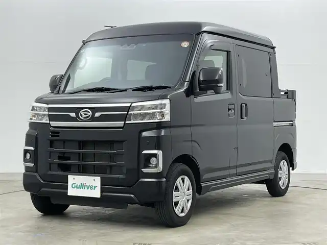 ダイハツ アトレー バン デッキバン 岡山県 2023(令5)年 2.1万km ブラックマイカメタリック 純正ナビ/NMZK-W73D/（CD/DVD/TV/BT/USB)/バックカメラ/両側パワースライドドア/LEDヘッドライト/フォグランプ/オートライト/スマートアシスト/衝突回避支援/認識支援/運転負荷軽減/駐車支援/コーナーセンサー/ETC/ドライブレコーダー/スペアキー1個