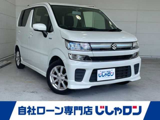スズキ ワゴンＲ HYBRID FZ 沖縄県 2017(平29)年 6.8万km ピュアホワイトP (株)IDOMが運営する【じしゃロンコザ店】の自社ローン専用車両になりますこちらは現金またはオートローンご利用時の価格です。自社ローンご希望の方は別途その旨お申付け下さい/社外ナビ　/TV　/ETC　/アイドリングストップ/シートヒーター　/CD再生　/プッシュスタート　/スマートキー　/オートライト　/フロアマット　/純正アルミホイール　/パワーステアリング　/パワーウィンドウ