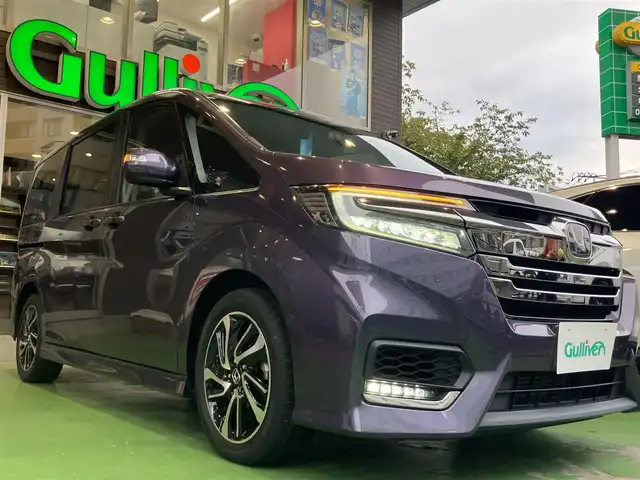 ホンダ ステップワゴン スパーダ クルスピセンシング 神奈川県 2018(平30)年 5.2万km プレミアムスパイスパープルP ワンオーナー/フィリップダウンモニター/わくわくゲート/ホンダセンシング/純正SDナビ/（フルセグ・bluetooth・CD・DVD)/ビルトインETC/両側パワースライドドア/ウォークスルー/セカンドシートサンバイザー/スマートキー×2/電格ミラー/LEDヘッドライト/保証書/取扱説明書