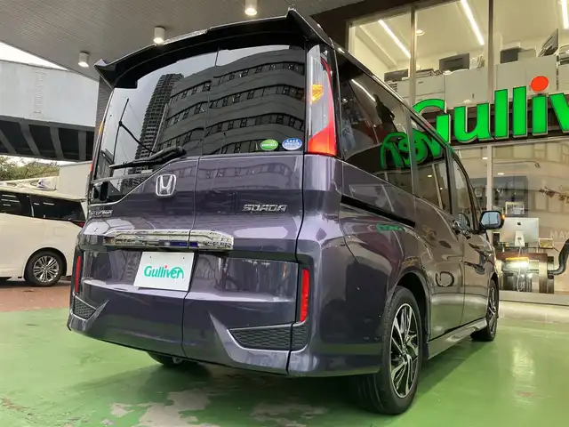 ホンダ ステップワゴン スパーダ クルスピセンシング 神奈川県 2018(平30)年 5.2万km プレミアムスパイスパープルP ワンオーナー/フィリップダウンモニター/わくわくゲート/ホンダセンシング/純正SDナビ/（フルセグ・bluetooth・CD・DVD)/ビルトインETC/両側パワースライドドア/ウォークスルー/セカンドシートサンバイザー/スマートキー×2/電格ミラー/LEDヘッドライト/保証書/取扱説明書