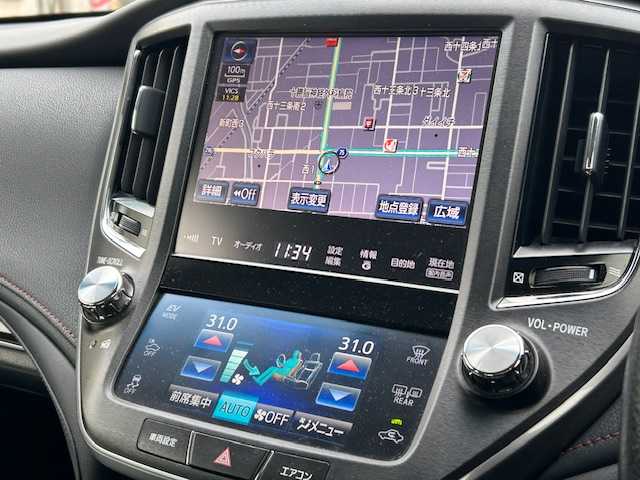 トヨタ クラウン ハイブリッド アスリートS 道東・釧路十勝 2013(平25)年 12.3万km プレシャスブラックパール 寒冷地仕様/純正ナビ/　　（DVD/CD/フルセグTV/Bluetooth）/バックカメラ/クルーズコントロール/前席パワーシート/前席シートヒーター/ハンドルヒーター/HIDヘッドライト/フォグライト/ミラーヒーター/ウィンカーミラー/電動格納ミラー/革巻きステアリング/ステアリングリモコン/横滑り防止装置/コーナーセンサー/ドライブレコーダー/電動チルト＆テレスコピックステアリング/純正ドアバイザー/純正フロアマット/ディーラー記録簿 H30/R2/4/6/スマートキー/エンジンプッシュスタート/スペアキー/取扱説明書/保証書/純正17インチアルミホイール/夏タイヤ積み込み /　　（215/55R17、5mm、純正AW）