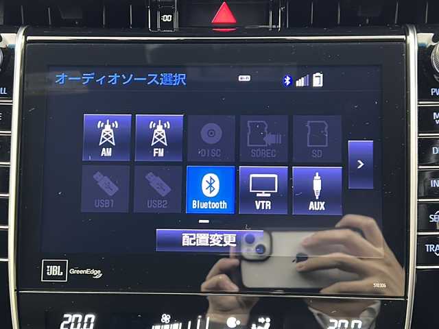 トヨタ ハリアー プログレス 三重県 2019(平31)年 4.5万km ホワイトパールクリスタルシャイン 禁煙車/純正9インチナビ/・Bluetooth・フルセグ・CD/DVD・USB/JBLサウンド/TRDフルエアロ/全方位カメラ/前方ドラレコ/トヨタセーフティセンス/・プリクラッシュセーフティシステム/・レーダークルーズコントロール/デュアルオートAC/MTモード付AT/ウッドコンビステアリング/パワーバックドア/パワーシート/ハーフレザーシート/ビルドインETC２．０/100V電源