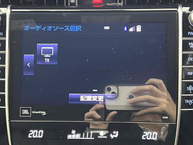 トヨタ ハリアー プログレス 三重県 2019(平31)年 4.5万km ホワイトパールクリスタルシャイン 禁煙車/純正9インチナビ/・Bluetooth・フルセグ・CD/DVD・USB/JBLサウンド/TRDフルエアロ/全方位カメラ/前方ドラレコ/トヨタセーフティセンス/・プリクラッシュセーフティシステム/・レーダークルーズコントロール/デュアルオートAC/MTモード付AT/ウッドコンビステアリング/パワーバックドア/パワーシート/ハーフレザーシート/ビルドインETC２．０/100V電源