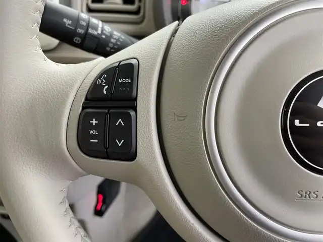 スズキ ラパン X 群馬県 2022(令4)年 1万km テラコッタピンクメタリック/ソフトベージュ 2トーン 社外ナビ フルセグTV デュアルブレーキサポート アイドリングストップ機構 ステアリングスイッチ 前席シートヒーター オートエアコン ETC LEDオートライト スマートキー 禁煙車