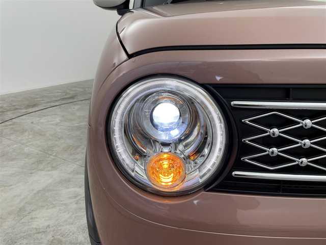 スズキ ラパン X 群馬県 2022(令4)年 1万km テラコッタピンクメタリック/ソフトベージュ 2トーン 社外ナビ フルセグTV デュアルブレーキサポート アイドリングストップ機構 ステアリングスイッチ 前席シートヒーター オートエアコン ETC LEDオートライト スマートキー 禁煙車