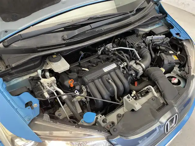 ホンダ フィット ハイブリット Sパッケージ 福島県 2014(平26)年 5.4万km ビビットスカイブルーP 純正8インチナビ/【Bluetooth/ワンセグTV/CD/DVD/iPod】/バックカメラ/クルーズコントロール/ETC/LEDヘッドライト/オートライト/プッシュスタート/スマートキー/ステアリングリモコン
