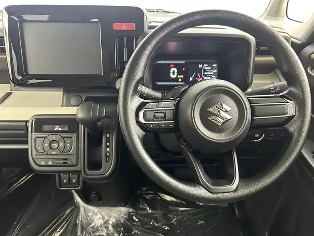 スズキ スペーシア HYBRID X 埼玉県 2023(令5)年 0.1万km オレンジ ツートーンルーフ　デュアルセンサーブレーキサポート　（衝突被害軽減ブレーキ）　両側パワースライドドア　スマート　プッシュスタート　ＬＥＤヘッドライト　オートライト