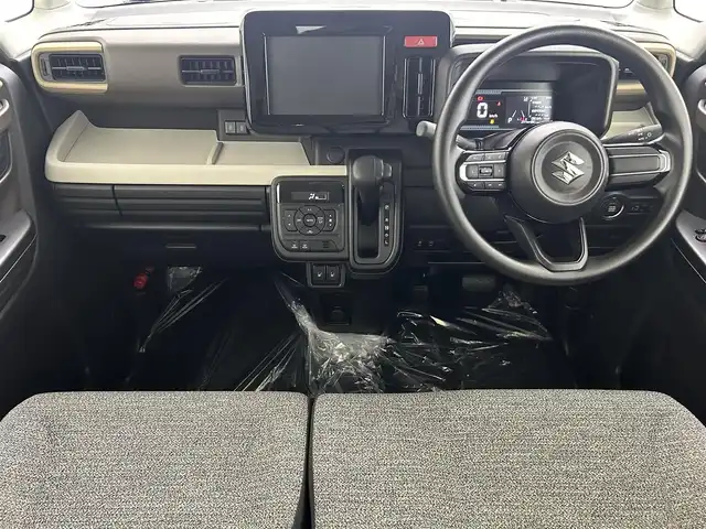 スズキ スペーシア HYBRID X 埼玉県 2023(令5)年 0.1万km オレンジ ツートーンルーフ　デュアルセンサーブレーキサポート　（衝突被害軽減ブレーキ）　両側パワースライドドア　スマート　プッシュスタート　ＬＥＤヘッドライト　オートライト