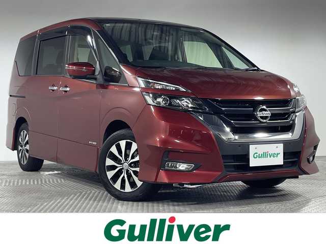 日産 セレナ ハイウェイスター Vセレクション 神奈川県 2018(平30)年 3万km マルーンレッド 純正9型ワイドSDナビゲーション/フルセグ/CD/DVD/HDMI/SD/AUX/純正後席フリップダウンモニター/アラウンドビューモニター/両側パワースライドドア/プロパイロット/クルーズコントロール/セーフティパックB/パーキングセンサー/インテリジェントエマージェンシーブレーキ/車線逸脱警報システム/電子パーキングブレーキ/オートホールド/インテリジェントキー/アイドリングストップ/デジタルインナーミラー/ビルトインETC/社外前後ドラレコ/二列目三列目USBソケット/サンシェード/ハイビームアシスト/LEDヘッドライト/オートライト/フォグライト