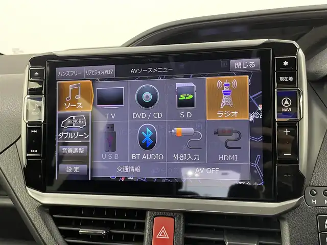 トヨタ エスクァイア ハイブリッド Gi プレミアムパッケージ ブラックテーラード 埼玉県 2019(令1)年 5.9万km ブラック アルパイン11インチナビ/フルセグテレビ/CD/DVD/BT/HDMI/バックカメラ/ETC/アルパイン11インチフリップダウン/クルーズコントロール/トヨタセーフティセンス/プリクラッシュセーフティー/LEDライト/LEDフォグ/オートハイビーム/クリアランスソナー/ハーフレザーシート/シートヒーター（F/R）/ステアリングリモコン/ウッドコンビステアリング