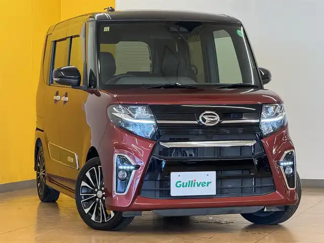 ダイハツ タント カスタム RS セレクション 群馬県 2020(令2)年 4.5万km ブラックマイカメタリック/ファイアークォーツレッドメタリック 2トーン スマートアシスト/ロングスライドシート/純正メモリナビ/　　CD/DVD/BT/フルセグ/USB/iPod/バックカメラ/両側パワースライドドア/レーダークルーズコントロール/LEDオートライト/オートハイビーム/ハーフレザーシート/前席シートヒーター/純正15インチAW/コーナーセンサー/レーンアシスト/オートリトラクタブルミラー/ステアリングスイッチ/アイドリングストップ/横滑り防止装置/サイド・カーテンエアバッグ/スマートキー/ビルトインETC/ターボ