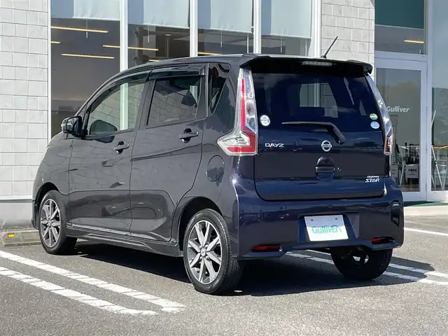 日産 デイズ HWS X プレミアムセレクション 宮崎県 2018(平30)年 3.9万km プレミアムパープルP 純正ナビ【MM317D-W】/・フルセグTV・Bluetooth・CD・DVD/純正ドライブレコーダー/衝突軽減ブレーキ/アラウンドビューモニター/オートライト/オートハイビーム/HIDヘッドライト/フォグライト/純正フロアマット/純正15インチアルミホイール/プッシュスタート/スペアキー有り