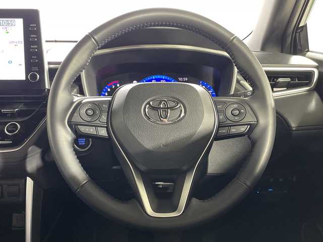 トヨタ カローラ クロス Z 神奈川県 2022(令4)年 2万km アティチュードブラックマイカ トヨタセーフティセンス/純正ディスプレイオーディオ/・ナビ/フルセグTV/BT/USB/MiraCast/パノラミックビューモニター/ハーフレザーシート/パワーシート(D)/シートヒーター(D/N)/パワーバックドア/モデリスタエアロ(F/S/R)/MTモード/電動サイドブレーキ/オートブレーキホールド/PWRモード/ビルトインETC/ヘッドライトレベライザー/スマートキー/プッシュスタートボタン/革巻きステアリング/ステアリングスイッチ/Autoライト/前後ドライブレコーダー/BSM/LEDヘッドライト/フォグランプ/電動格納ミラー/ウィンカーミラー/ルーフレール/純正18インチアルミホイール/マット