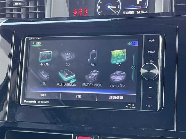 トヨタ ルーミー カスタムG 山口県 2022(令4)年 5.6万km 黒 純正ナビ【CN-RX06WD】/　CD/DVD/BD/AM/FM/フルセグテレビ/Bluetooth/アラウンドビューモニター/ETC/前後ドライブレコーダー/アイドリングストップ/両側パワースライドドア/USB端子/電動パーキングブレーキ/電動格納ウィンカーミラー/コーナーセンサー/純正フロアマット/純正アルミホイール14インチ/後席フラットシート/純正LEDヘッドライト/フォグランプ