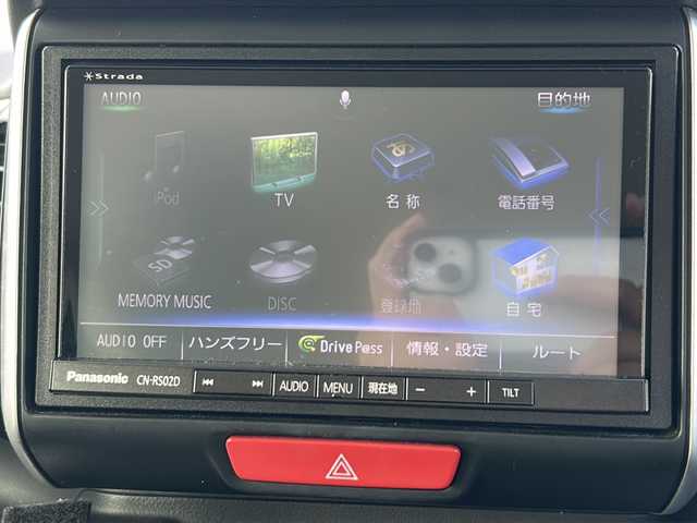 ホンダ Ｎ ＢＯＸ カスタム ターボ SSパッケージ 福岡県 2016(平28)年 6.7万km プレミアムベルベットパープル・パール 社外ナビ7インチ(CN-RS02D)/バックカメラ/シティブレーキアクティブシステム/ビルトインETC/社外360度ドラレコ(DRV-C750)/全席シートヒーター/両側パワースライドドア/HIDヘッドライト/ハーフレザーシート