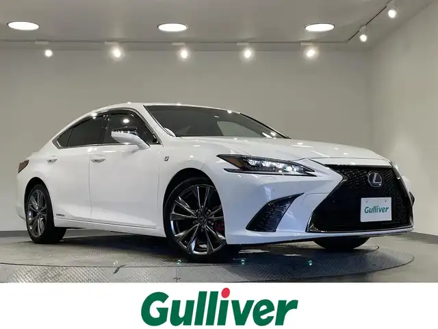 レクサス ＥＳ 300h Fスポーツ 愛知県 2019(令1)年 2.3万km ホワイトノーヴァガラスフレーク 純正１２．３インチナビ　/(Bluetooth/フルセグTV/USB/AM/FM/CarPlay/CD・DVD再生/SD)/ムーンルーフ　/ブラインドスポットモニター　/レクサスセーフティシステム＋　/　　-プリクラッシュセーフティ/　　-レーントレーニングアシスト/　　-オートマチックハイビーム/　　-レーダークルーズコントロール/　　-ロードサインアシスト/シートベンチレーション/シートヒーター/ビルトインＥＴＣ２．０　/バックカメラ　/ステアリングヒーター　/メモリー機能付パワーシート/ドライブレコーダー　/パドルシフト/純正フロアマット/プッシュスタート/　　-スマートキー