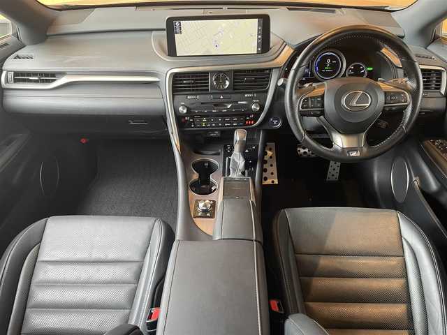 レクサス ＲＸ 450h Fスポーツ 高知県 2020(令2)年 4万km ブラック LEXUS SAFETY SYSTEM +/純正ナビ/ 【AM/FM/フルセグTV/BT】/ブラックレザーシート/　【シートヒーター＆エアシート】/D/N席パワーシート/ハンドルヒーター/パワーバックドア/360°カメラ/バックカメラ/純正２０インチAW