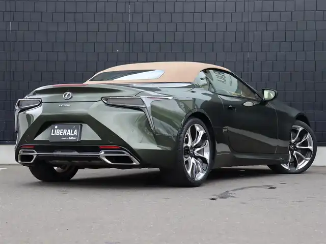 レクサス ＬＣ 500 コンバーチブル 宮城県 2021(令3)年 2.6万km テレーンカーキマイカM 純正ナビ【ＢＴ／ＣＤ／ＤＶＤ／フルセグＴＶ／ＡＵＸ】/３眼ＬＥＤヘッドライト　/ヘッドアップディスプレイ　/レーダークルーズコントロール　/バックカメラ/パドルシフト/レザーシート　/プリクラッシュセーフティ　/クリアランスソナー/レーンキープアシスト/衝突軽減ブレーキ/ブラインドスポットモニター/マークレビンソンサウンドシステム　/オートホールド/前席シートヒーター/エアシート/ネック/前席パワーシート/D席メモリー付き/ステアリングヒーター/純正OP21インチAW/ドライブレコーダー/ＥＴＣ2.0/純正フロアマット/オートマチックハイビーム/フォグランプ