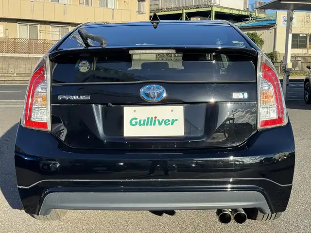 トヨタ プリウス S 千葉県 2014(平26)年 3.5万km ブラック ワンオーナー車/純正8インチナビ/フルセグTV/Bluetooth/バックカメラ/フロントモデリスタエアロ/HIDライト/ETC/W＋サイドエアバッグ/スマートキー/保証書・取説