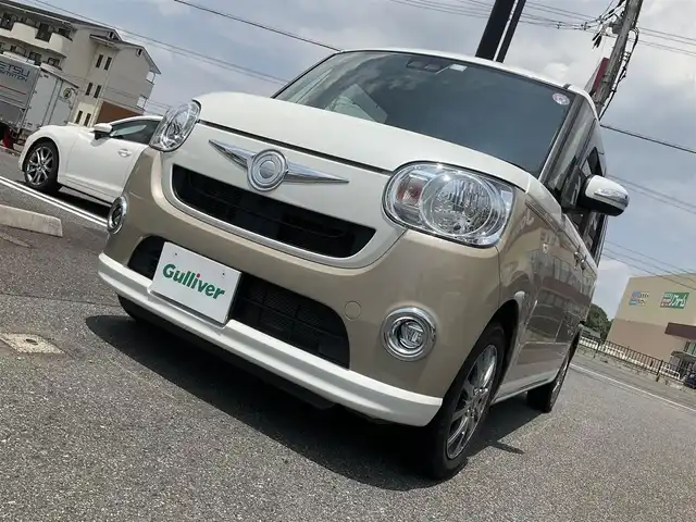 ダイハツ ムーヴ キャンバス X SA Ⅲ 滋賀県 2018(平30)年 5.8万km パールホワイトⅢ/ナチュラルベージュマイカメタリック 2トーン スマートアシストIII/デカールバック（ウッド調）/メックパック/・ドアミラーガーニッシュ/・フロントエンブレムガーニッシュ/パナソニック7インチナビ/Bluetooth、CD、DVD、フルセグテレビ/バックカメラ/両側スライドドア/ETC/前ドライブレコーダー/純正フロアマット/スペアキー有り/取扱説明書/保証書