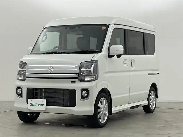 スズキ エブリィ ワゴン PZターボ スペシャル ハイルーフ 群馬県 2025(令7)年 0.1千km パールホワイト バックカメラ付7インチディスプレイオーディオ/（bluetooth/USB/AM/FM）/――――――――――/両側パワースライドドア/LEDヘッドランプ/ETC/電動オートステップ/スズキセーフティサポート/・デュアルカメラブレーキサポート/・誤発進抑制機能/・車線逸脱警報機能/・ふらつき警報機能/・先行車発進お知らせ/・ハイビームアシスト/・リヤパーキングセンサー/ステアリングスイッチ/プッシュスタート/スマートキー/アイドリングストップ