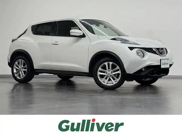 日産 ジューク 15RX Vセレクション 三重県 2019(平31)年 6.9万km ブリリアントホワイトパール ガソリン/FF/フロアCVT/カロッツェリア 7インチナビ AVIC-RZ502 /（CD/DVD/SD/FM/AM/DTV/Bluetooth/iPod/USB/AUX）/バックカメラ/ドライブレコーダー 前後/ETC/安全装備/・エマージェンシーブレーキ/・LDW（車線逸脱警報）/・ABS（アンチロックブレーキシステム）/・EBD（電子制御制動力配分システム）/・VDC（ビークルダイナミクスコントロール）/・TCS（トラクションコントロールシステム）/・衝突安全ボディ/装備/・オートエアコン/・オートライトシステム/・プッシュスタート/・インテリジェントキーx1/・運転席・助手席SRSエアバッグ/・電動格納ドアミラー（ウインカー付）/・ヘッドライトレベライザー/・純正17inAW/など