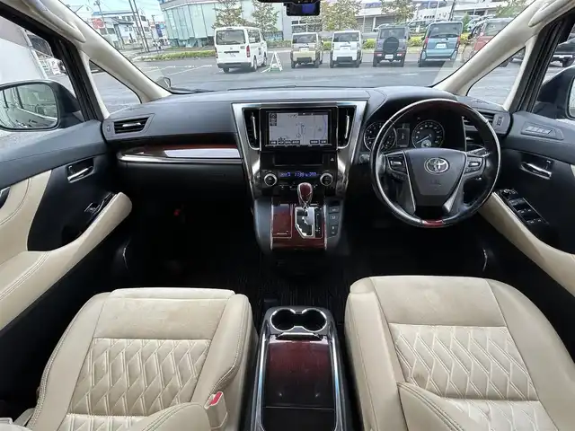 トヨタ ヴェルファイア V 福島県 2017(平29)年 10.5万km バーニングブラッククリスタルシャインガラスフレーク 純正ナビゲーション/型番：NSZT-Y66T/【CD/DVD/SD/BT/TV】/バックカメラ/ビルトインETC/ドライブレコーダー/フリップダウンモニター/両側電動スライドドア/運転席パワーシート/ステアリングリモコン/クルーズコントロール/リアドアサンシェード/LEDオートライト/LEDフォグランプ/純正フロアマット/純正ドアバイザー