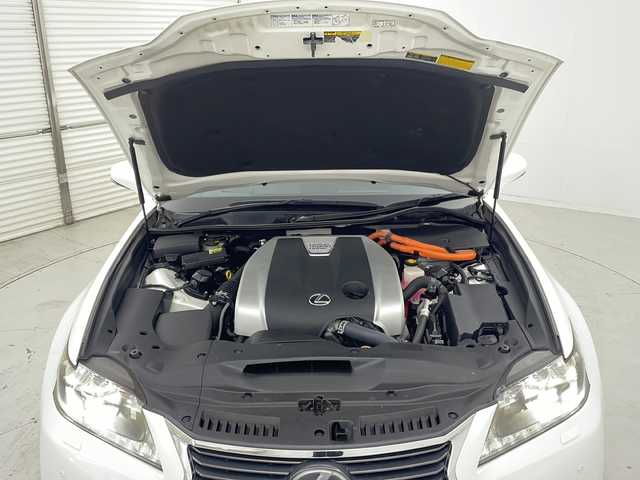 レクサス ＧＳ 450h バージョンL 茨城県 2012(平24)年 4万km ホワイトパールクリスタルシャイン 禁煙車/純正ナビ/・フルセグＴＶ/　(ＴＶキット装着)/・ＣＤ/・ＤＶＤ/ベージュ革シート/・シートヒーター/・エアーシート/後席シートヒーター/パドルシフト/ヘッドアップディスプレイ/ウッドコンビステアリング/ヘッドライトウォッシャー/運転席メモリーパワーシート