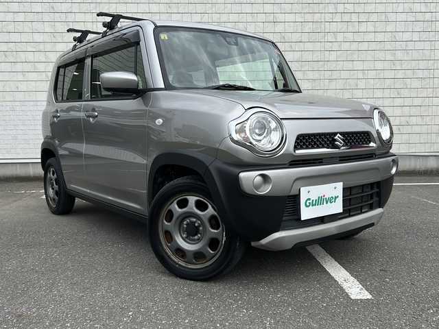 スズキ ハスラー G ターボ 秋田県 2018(平30)年 5.6万km スチールシルバーM ・4WD/・ターボ/・社外ナビ/・フルセグTV/・Bluetooth/・CD、DVD再生機能有/・社外ETC/・レーダーブレーキサポート/・アイドリングストップ/・キノセンヘッドランプ/・オートライト/・純正15インチスチールホイール/・シートヒーター/・純正フロアマット/・スマートキー/・スペアキー１本有