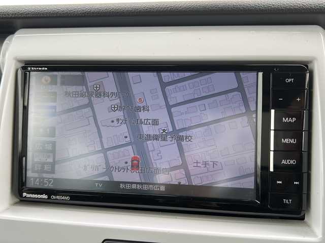 スズキ ハスラー G ターボ 秋田県 2018(平30)年 5.6万km スチールシルバーM ・4WD/・ターボ/・社外ナビ/・フルセグTV/・Bluetooth/・CD、DVD再生機能有/・社外ETC/・レーダーブレーキサポート/・アイドリングストップ/・キノセンヘッドランプ/・オートライト/・純正15インチスチールホイール/・シートヒーター/・純正フロアマット/・スマートキー/・スペアキー１本有