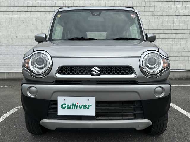 スズキ ハスラー G ターボ 秋田県 2018(平30)年 5.6万km スチールシルバーM ・4WD/・ターボ/・社外ナビ/・フルセグTV/・Bluetooth/・CD、DVD再生機能有/・社外ETC/・レーダーブレーキサポート/・アイドリングストップ/・キノセンヘッドランプ/・オートライト/・純正15インチスチールホイール/・シートヒーター/・純正フロアマット/・スマートキー/・スペアキー１本有