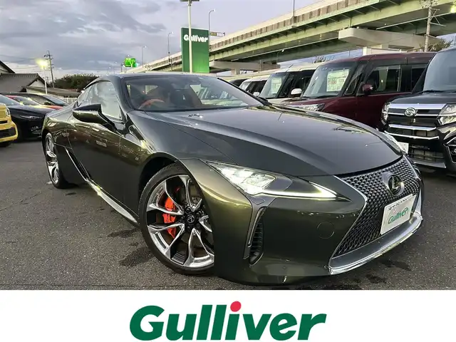 レクサス ＬＣ 500h Lパッケージ 愛知県 2023(令5)年 2.3万km テレーンカーキマイカM メーカー純正ナビ　/サンルーフ　/ＤＴＶ　/ＢＴ　/ＣＤ／ＤＶＤ　/ＥＴＣ２．０　/衝突軽減ブレーキ　/レーダークルーズコントロール　/前席シートヒーター　/社外ＦＲドライブレコーダー　/純正フロアマット/ブラインドスポットモニター/ヘッドアップディスプレイ/ステアリングスイッチ/パドルシフト/プッシュスタート/ＬＥＤヘッドライト/ステアリングヒーター