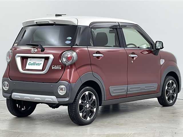 ダイハツ キャスト アクティバ G ターボ SAⅡ 道央・札幌 2015(平27)年 3.5万km ファイアークォーツレッドM ・4WD/・純正ナビ/・純正エンジンスターター/・フルセグテレビ/・バックカメラ/・後方コーナーセンサー/・ETC/・衝突軽減システム/・レーンキープアシスト/・横滑り防止装置/・プッシュスタート