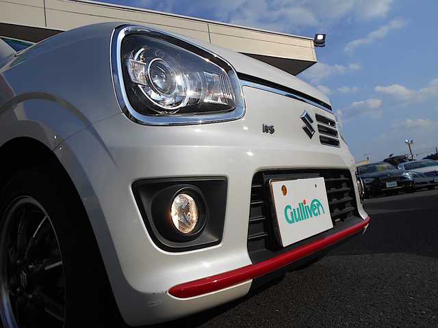 スズキ アルト ターボRS 栃木県 2016(平28)年 2.3万km パールホワイト ワンオーナー /4WD・ターボ/レーダーブレーキサポート/社外メモリーナビ・ワンセグTV/    (MDV-D303)/プッシュスタート/スマートキー/前席シートヒーター/アイドリングストップ/純正15インチアルミホイール/HIDヘッドライト/フォグランプ/オートライト/ウインカーミラー/革巻きステアリング/ステアリングスイッチ/マニュアルモード/パドルシフト/Wエアバッグ/ABS/新車保証書/取扱説明書