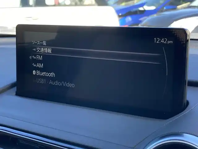 マツダ ロードスター S レザーパッケージ Vセレクション 静岡県 2024(令6)年 0.8万km ジェットブラックマイカ i-ACTIVESENSE/純正8.8インチディスプレイ/　AM FM　Bluetooth アレクサ スマホ連携/タンレザーシート/ベージュ幌/バックカメラ/ETC/ドライブレコーダー/LEDオートヘッドライト/レーダークルーズコントロール/6速MT/スマートキー×2本/純正16インチアルミホイール/社外マフラー/アシンメトリックLSD/ダイナミックスタビリティコントロールトラック/BOSEサウンド