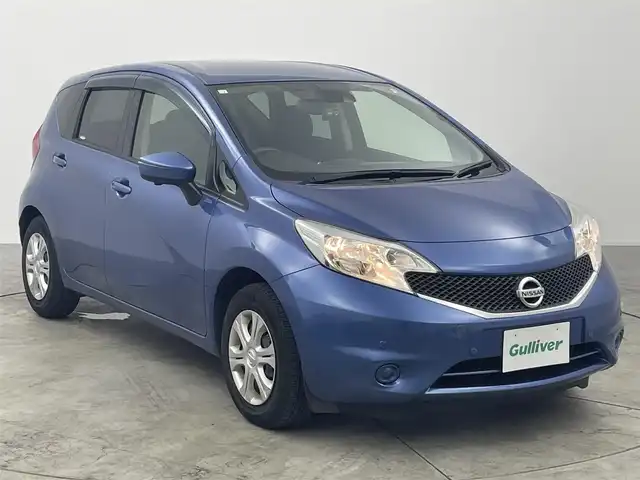 日産 ノート X DIG－S Vセレ +セーフ 愛知県 2014(平26)年 5.4万km シャイニングブルー 前後ドラレコ/エマージェンシーブレーキ/純正SDナビ/アラウンドビューモニター/コーナーセンサー/レーンキープアシスト/ドライブレコーダー/スマートキー/純正AW/フォグランプ/ETC/オートライト