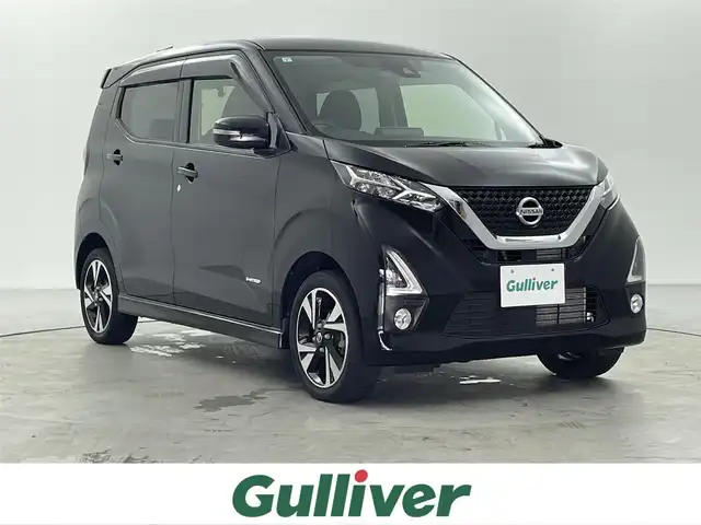 日産 デイズ HWS G ターボ プロパイロットED 福井県 2019(令1)年 2.3万km ブラック ４WD/純正９インチナビ【MM318D-L】/CD/DVD/フルセグTV/Bluetooth/SD/AM/FM/衝突軽減ブレーキ/アラウンドビューモニター/プッシュスタート /スペアキー/純正ドアバイザー/純正フロアマット/純正１５インチアルミ