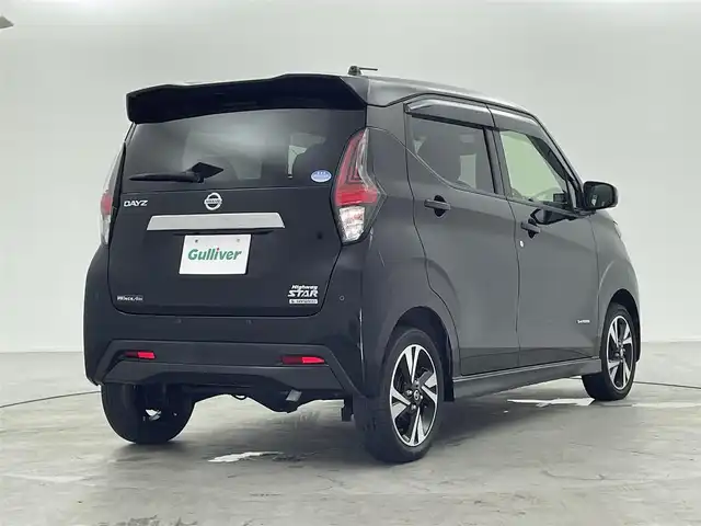 日産 デイズ HWS G ターボ プロパイロットED 福井県 2019(令1)年 2.3万km ブラック ４WD/純正９インチナビ【MM318D-L】/CD/DVD/フルセグTV/Bluetooth/SD/AM/FM/衝突軽減ブレーキ/アラウンドビューモニター/プッシュスタート /スペアキー/純正ドアバイザー/純正フロアマット/純正１５インチアルミ