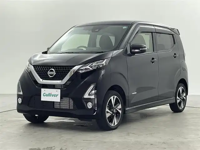 日産 デイズ HWS G ターボ プロパイロットED 福井県 2019(令1)年 2.3万km ブラック ４WD/純正９インチナビ【MM318D-L】/CD/DVD/フルセグTV/Bluetooth/SD/AM/FM/衝突軽減ブレーキ/アラウンドビューモニター/プッシュスタート /スペアキー/純正ドアバイザー/純正フロアマット/純正１５インチアルミ