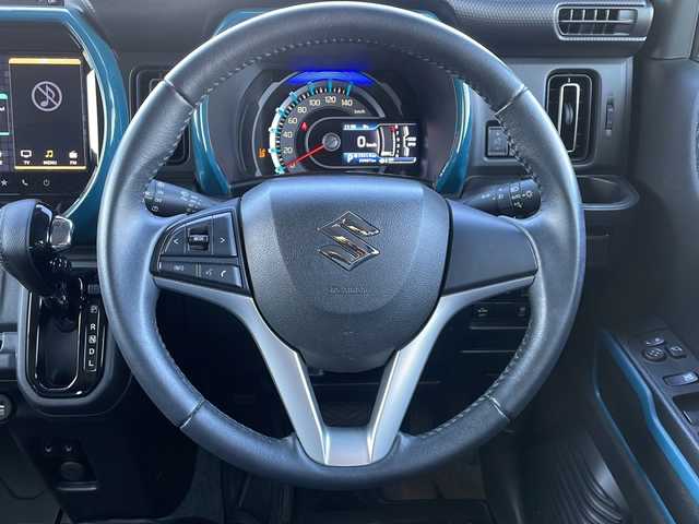 スズキ ハスラー HYBRID X 道東・釧路十勝 2020(令2)年 3万km デニムブルー ガンメタリック 2トーン ・4WD/・スズキメーカーオプション9インチナビ/【Apple carplay/Andoroid Auto/BT/フルセグ/CD/DVD/FM/AM】/・アラウンドビューモニター/・バックカメラ/・スズキセーフティサポート/・デュアルカメラブレーキサポート/・後退時ブレーキサポート/・誤発進抑制機能/・ふらつき警報/・標識認識/・車線逸脱警報/・ヒルディセントコントロール/・グリップコントロール/・スノーモード/・寒冷地仕様/・純正AW付夏用タイヤ/【165/60R15 2020年製】/・LEDヘッドライト/・オートライト/・オートマチックハイビーム/・アイドリングストップ/・社外エンジンスターター/・社外ドライブレコーダー【前】/・純正ラバーマット/・ドアバイザー/・スマートキー