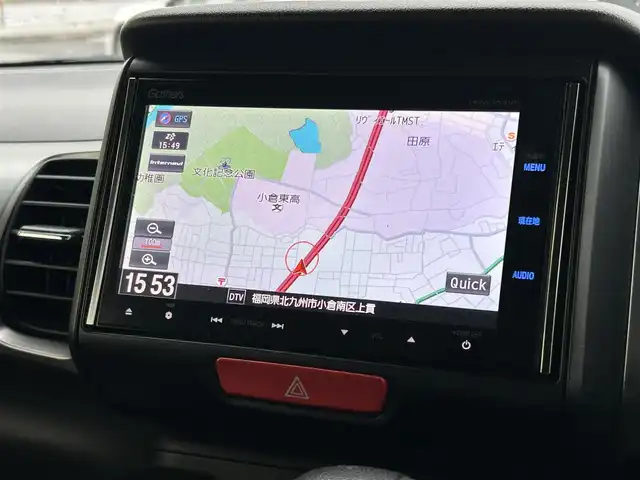 ホンダ Ｎ ＢＯＸ スラッシュ X 福岡県 2014(平26)年 4.5万km グレーⅡ ツートーン/純正7インチナビ【VRM-155VFi】/　(AM/FM/CD/DVD/Bluetooth/フルセグTV/MusicRack)/バックカメラ/衝突軽減ブレーキ/クルーズコントロール/横滑り防止/ECONスイッチ/モード切り替えステアリング/純正14インチアルミホイール/ETC/ステアリングヒーター/革巻きステアリング/ステアリングスイッチ/シートヒーター(D/N)/純正フロアマット/ワイヤレス充電器/プラズマクラスター/USBポート/スペアキー×1/アクセサリーソケット/ISOFIX/保証書/取扱説明書