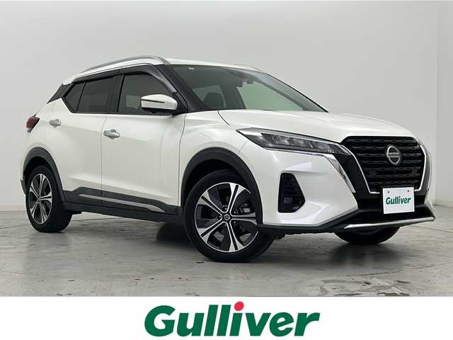 日産 キックス X 宮城県 2021(令3)年 5.6万km ブリリアントホワイトパール 禁煙車/プロパイロット/エマージェンシーブレーキ/車線逸脱警報/アダプティブヘッドライト/ソナー/インテリジェントルームミラー/純正9インチナビ/（BT.CD.DVD.AM.FM.SD）/アラウンドビューモニター/フルセグテレビ/純正ドライブレコーダー/ETC2.0/電動パーキングブレーキ/AUTOHOLD/前席シートヒーター/ハーフレザーシート/ステアリングヒーター/ステアリングスイッチ/LEDヘッドライト/純正17インチアルミホイール/横滑り防止機能/アイドリングストップ