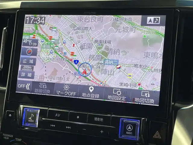 トヨタ アルファード S Cパッケージ 福岡県 2018(平30)年 5.5万km ブラック Ｗサンルーフ　/後席モニター　/社外ナビ　/ＥＴＣ　/前後ドラレコ　/デジタルルームミラー　/ＡＣＣ　/コーナーセンサー　/ＰＣＳ　/ＬＴＡ　/ＰＫＳＢ　/両側電動スライドドア　/パワーバックドア　/シートベンチレーション