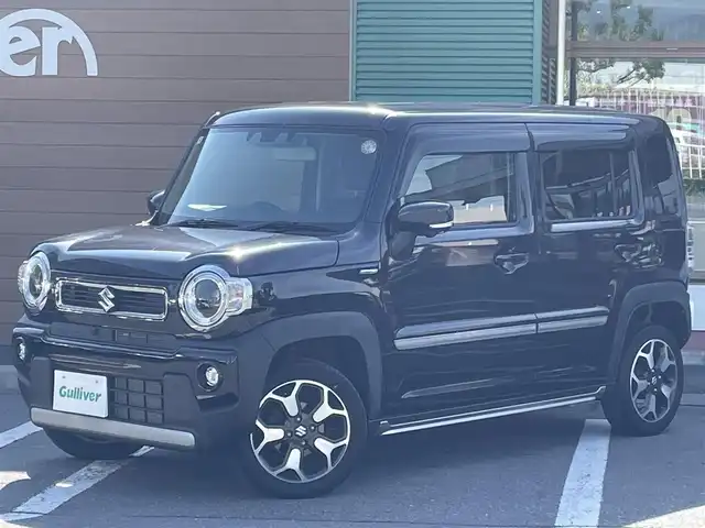 スズキ ハスラー HYBRID X 長野県 2020(令2)年 4.2万km ブルーイッシュブラックパール3 純正ナビ（FM/AM、CD、DVD、BT、USB）/バック、全方位モニター/ワンセグテレビ/前席シートヒーター/前後コーナーセンサー/レーンキープアシスト/ダウンヒルアシスト/盗難防止装置/横滑り防止装置/衝突軽減システム/ダブルサイドエアバック/カーテンエアバック/LEDオートライト/アイドリングストップ/スペアキー（１本）/純正フロアマット/純正１５AW/保証書、取扱説明書