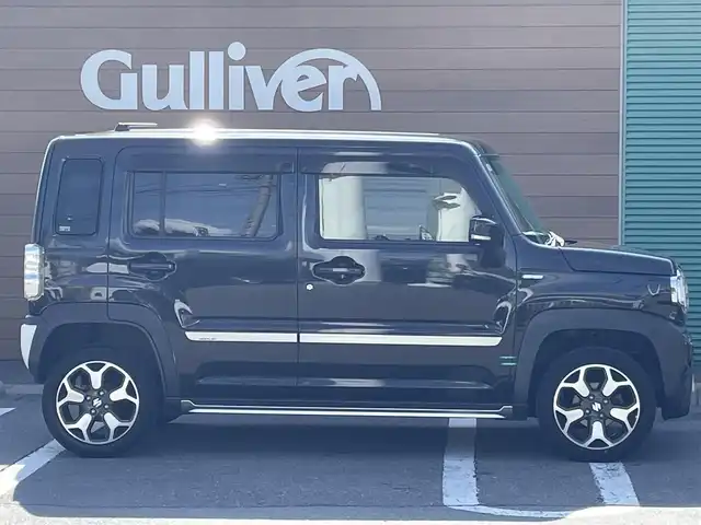 スズキ ハスラー HYBRID X 長野県 2020(令2)年 4.2万km ブルーイッシュブラックパール3 純正ナビ（FM/AM、CD、DVD、BT、USB）/バック、全方位モニター/ワンセグテレビ/前席シートヒーター/前後コーナーセンサー/レーンキープアシスト/ダウンヒルアシスト/盗難防止装置/横滑り防止装置/衝突軽減システム/ダブルサイドエアバック/カーテンエアバック/LEDオートライト/アイドリングストップ/スペアキー（１本）/純正フロアマット/純正１５AW/保証書、取扱説明書