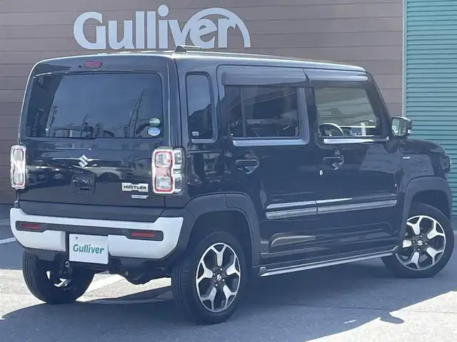 スズキ ハスラー HYBRID X 長野県 2020(令2)年 4.2万km ブルーイッシュブラックパール3 純正ナビ（FM/AM、CD、DVD、BT、USB）/バック、全方位モニター/ワンセグテレビ/前席シートヒーター/前後コーナーセンサー/レーンキープアシスト/ダウンヒルアシスト/盗難防止装置/横滑り防止装置/衝突軽減システム/ダブルサイドエアバック/カーテンエアバック/LEDオートライト/アイドリングストップ/スペアキー（１本）/純正フロアマット/純正１５AW/保証書、取扱説明書