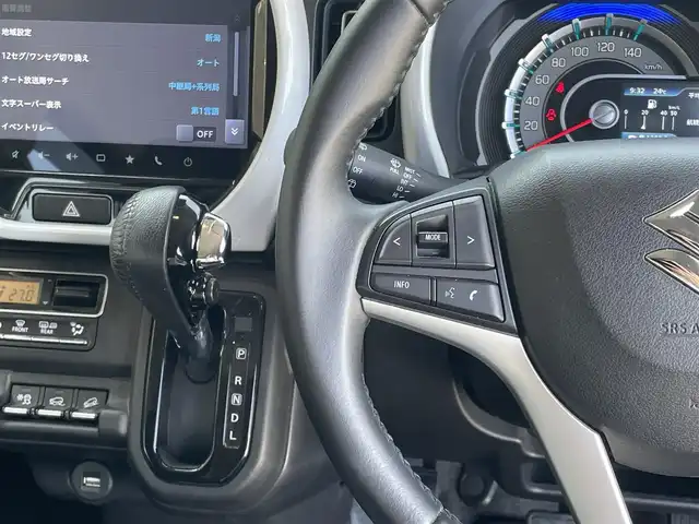 スズキ ハスラー HYBRID X 長野県 2020(令2)年 4.2万km ブルーイッシュブラックパール3 純正ナビ（FM/AM、CD、DVD、BT、USB）/バック、全方位モニター/ワンセグテレビ/前席シートヒーター/前後コーナーセンサー/レーンキープアシスト/ダウンヒルアシスト/盗難防止装置/横滑り防止装置/衝突軽減システム/ダブルサイドエアバック/カーテンエアバック/LEDオートライト/アイドリングストップ/スペアキー（１本）/純正フロアマット/純正１５AW/保証書、取扱説明書