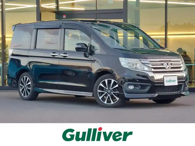 ホンダ ステップワゴン スパーダ Z クールスピリット 東京都 2013(平25)年 7.7万km プレミアムスパークルブラックパール ワンオーナー/ALPINE9インチナビ(EX009V)/【TV/DVD/CD/SD/ラジオ/USB/BT/HDMI】/10.2インチフリップダウンモニター/バックカメラ/ETC/クルーズコントロール/両側電動スライドドア/ハーフレザーシート/パドルシフト/HIDヘッドライト/フォグランプ/純正17インチAW/純正フロアマット/フロントソナー/スマートキー/スペアキー×１