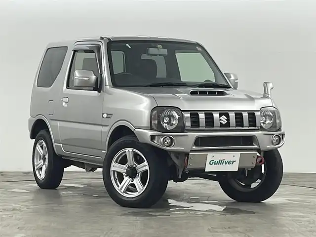 スズキ ジムニー ランドベンチャー 福島県 2016(平28)年 4.2万km スチールシルバーM ワンオーナー　/４ＷＤ　/ハーフレザーシート　/ＳＤナビ　/【AM/FM/DVD/CD/Bluetooth/フルセグ】/社外バンパー　/・社外マフラー/シートヒーター　/リモコンキー　/ハンドルリモコン　/・フォグライト　/・レベライザー　/ウィンカーミラー　/純正フロアマット /ドアバイザー/