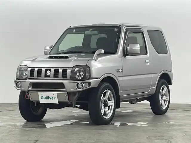 スズキ ジムニー ランドベンチャー 福島県 2016(平28)年 4.2万km スチールシルバーM ワンオーナー　/４ＷＤ　/ハーフレザーシート　/ＳＤナビ　/【AM/FM/DVD/CD/Bluetooth/フルセグ】/社外バンパー　/・社外マフラー/シートヒーター　/リモコンキー　/ハンドルリモコン　/・フォグライト　/・レベライザー　/ウィンカーミラー　/純正フロアマット /ドアバイザー/